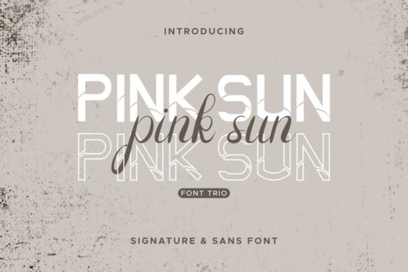 Pink Sun Font for Web Design